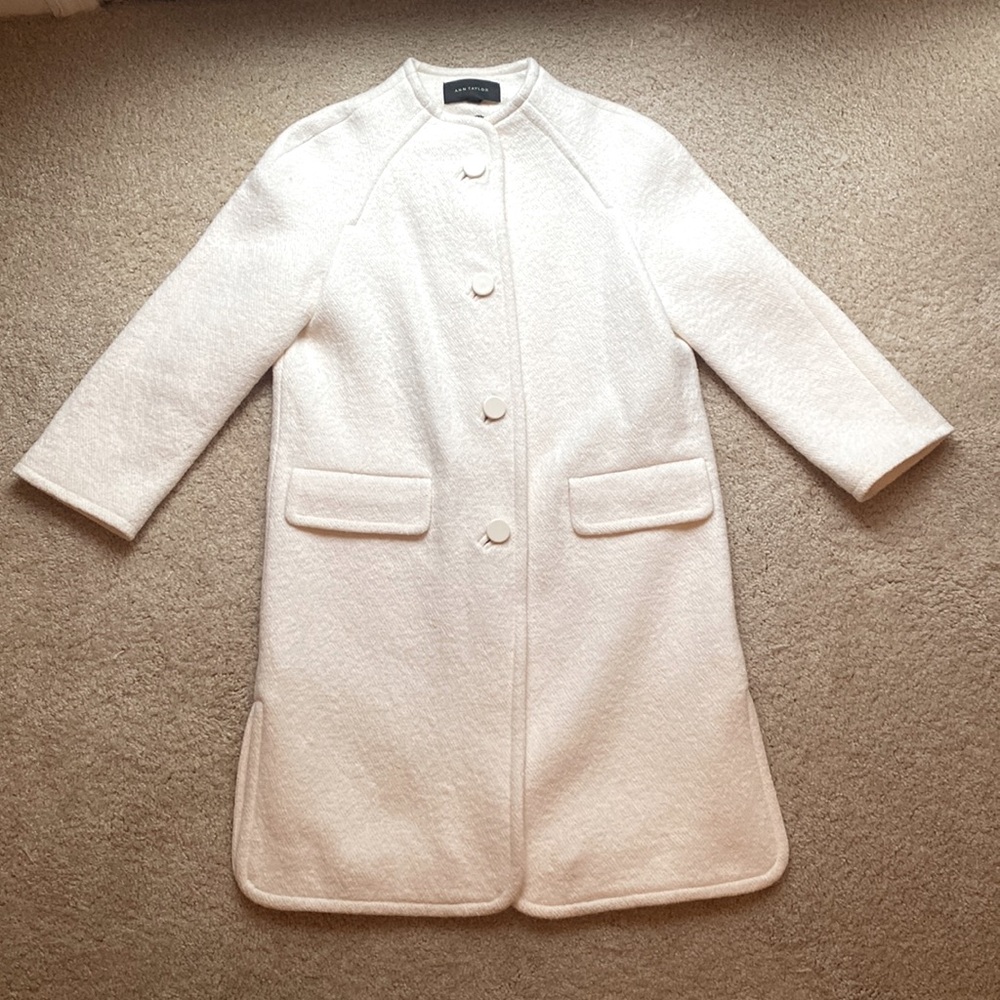 Ann Taylor Cream/off white Coat